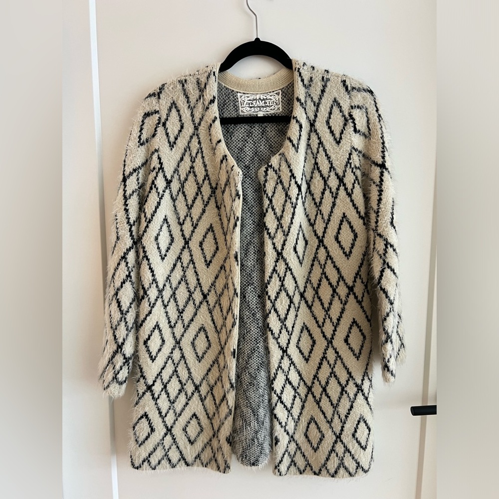Black & White Sweater Jacket